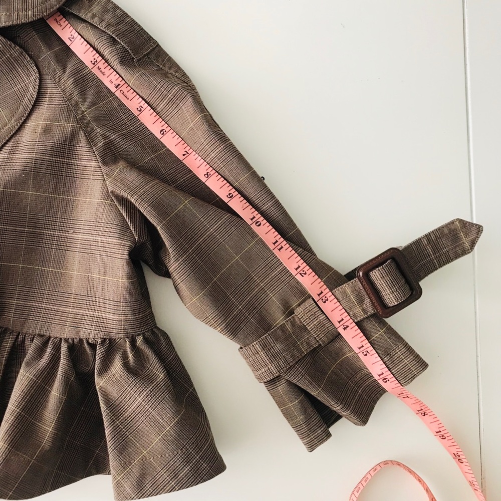 ⚡️SALE⚡️ 🖤Brown Plaid Cropped Sheath Blazer🖤 - Picture 6 of 7